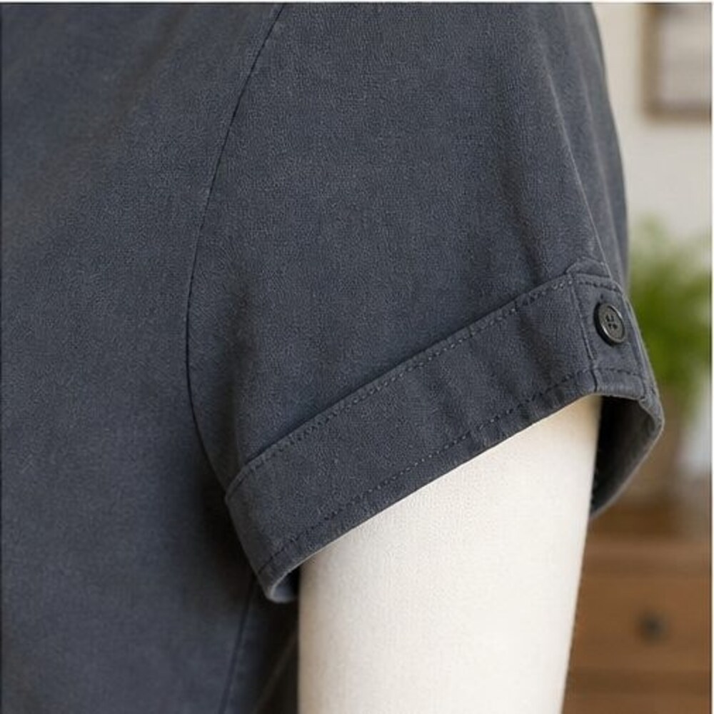 Charcoal Ruffle Blouse - Picture 5 of 6
